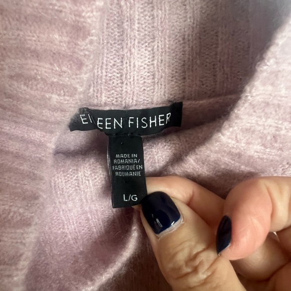Eileen Fisher Purple Cowl & Turtlenecks Sweater - Picture 3 of 7